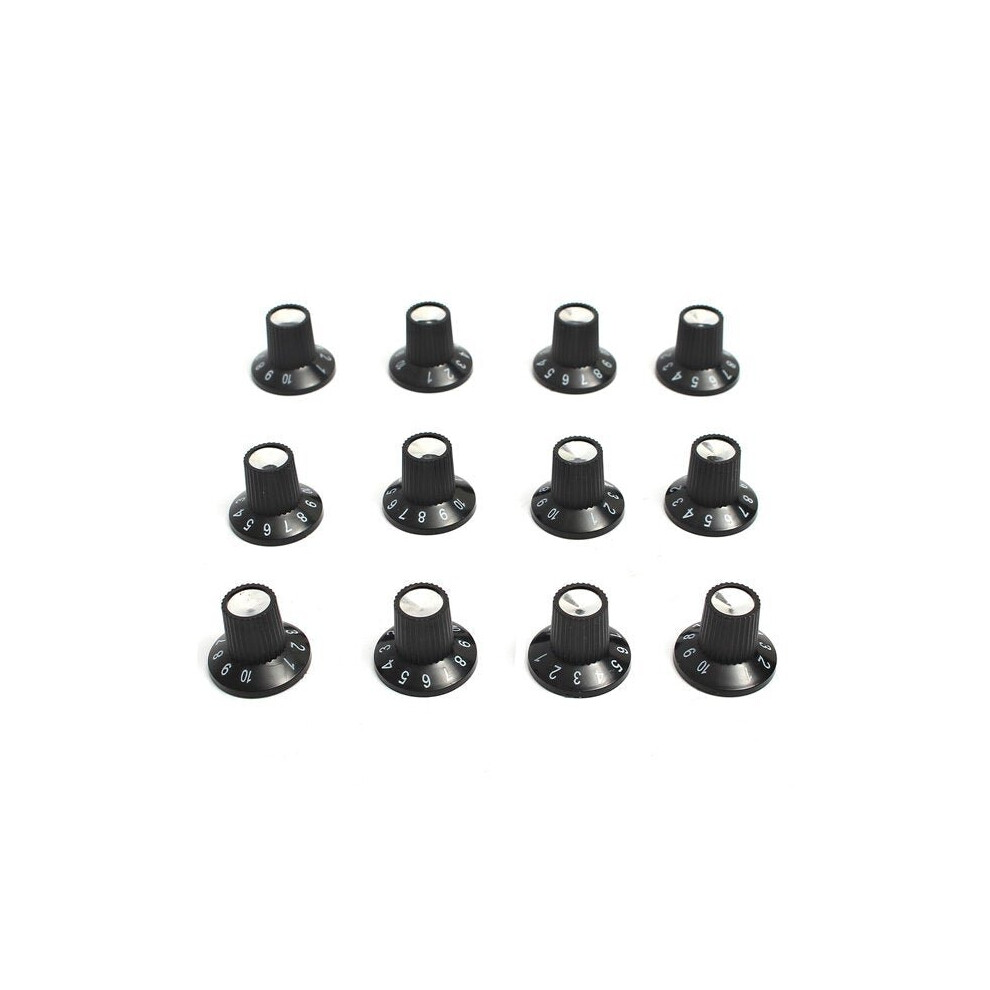 12 x Guitar AMP Knob Amplifier Skirted Knobs Volume Tone Control for Fender