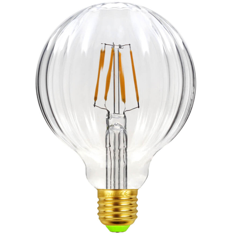 (Transparent) 2700K E27 4W Amber/Transparent Glass LED Incandescent Light Bulb Edison Bulb Filament Lamp Retro