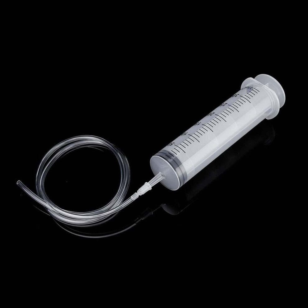 350ml Plastic Syringe with 1m Tubing for Refilling and Measuring Liquids Industrial Glue Applicator