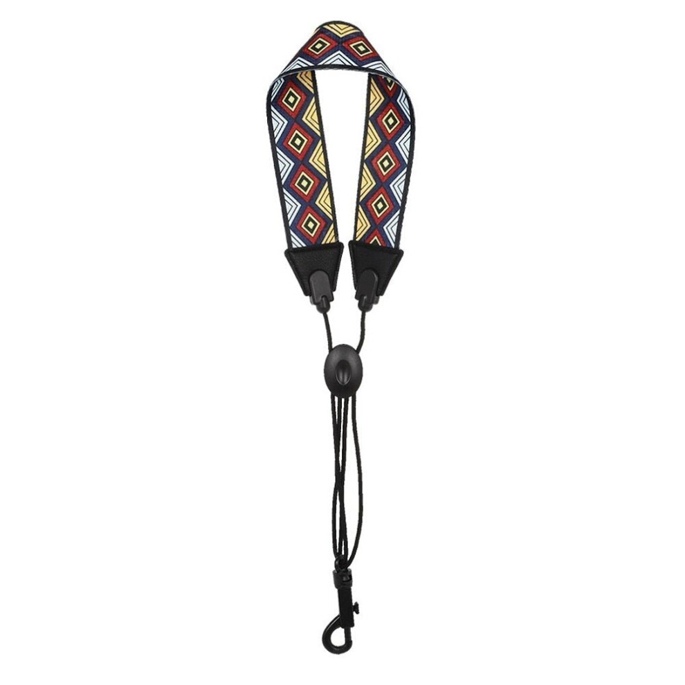 (2) Polyester ABS leather Diamond Pattern Shoulder Strap Neckband for Saxophone Accessories