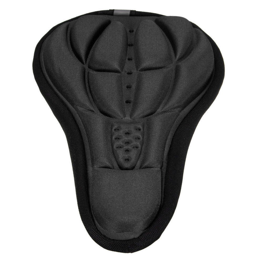 (Black) 3D GEL Bike Seat Comfort Soft Bike Saddle Bicycle Cushion Cover for MTB Road Bike