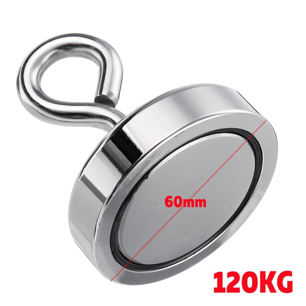 (60mm) 68KG D42mm or 120KG D60mm Neodymium Magnet Fishing Metal Sea River Treasure Recovery Magnet