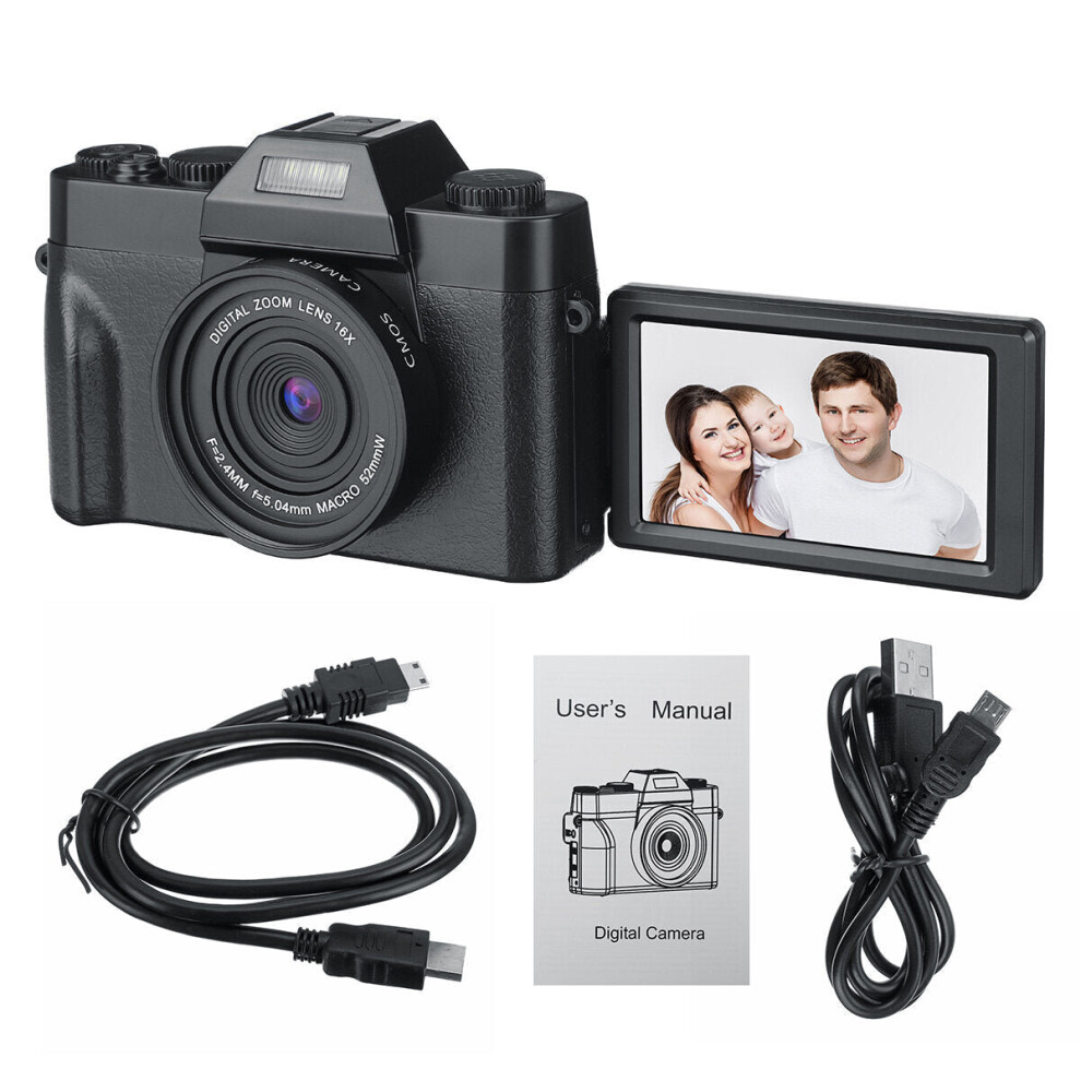 (Camera Only) Vlog Camcorder 30Mp 16X Digital 4K Camera Support Microphone For Tik Tok Youtube Live Streaming 6112211813783