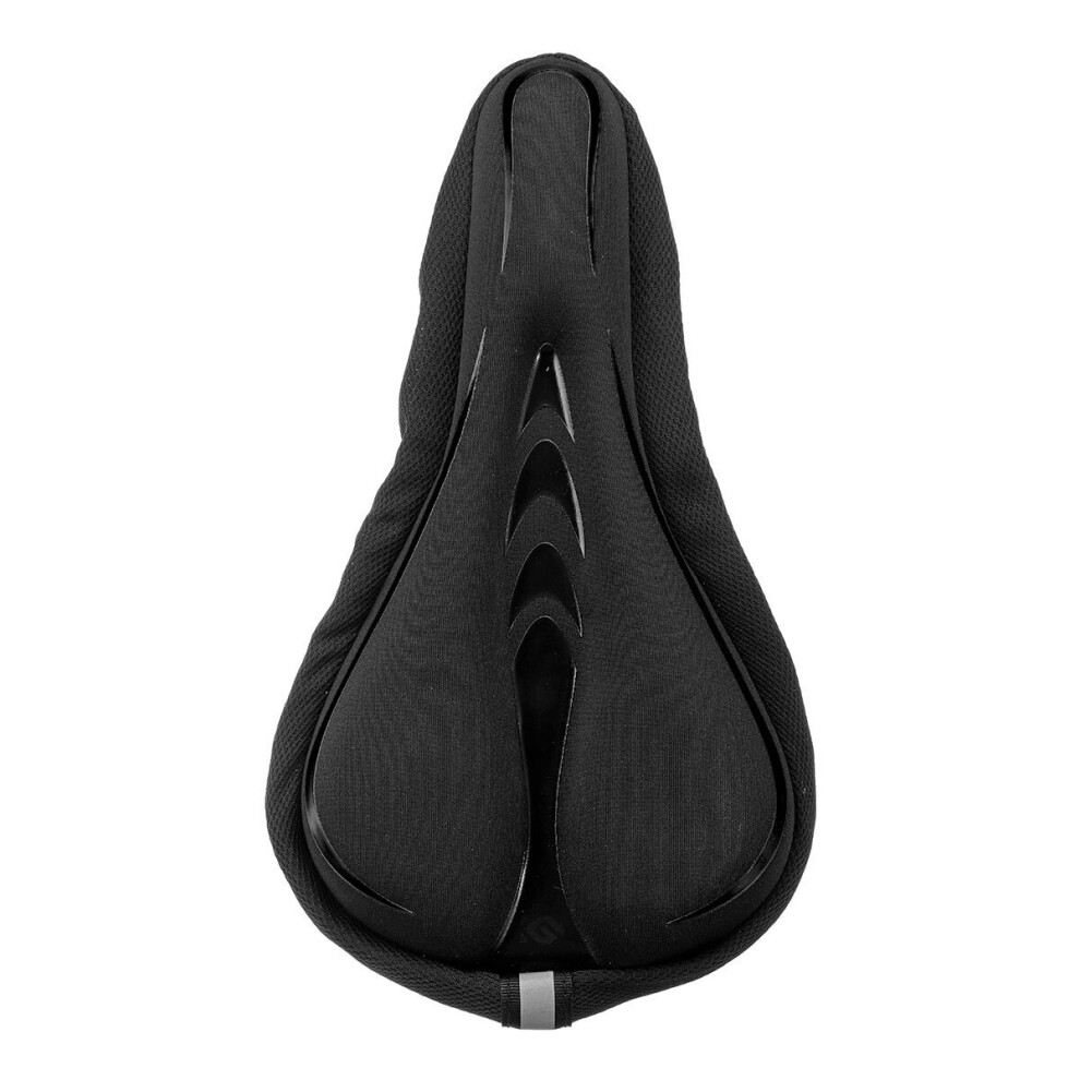 (Black) MTB Mountain Bike Bicycle Saddle Silicone Seat Soft Padded Cushion Cover