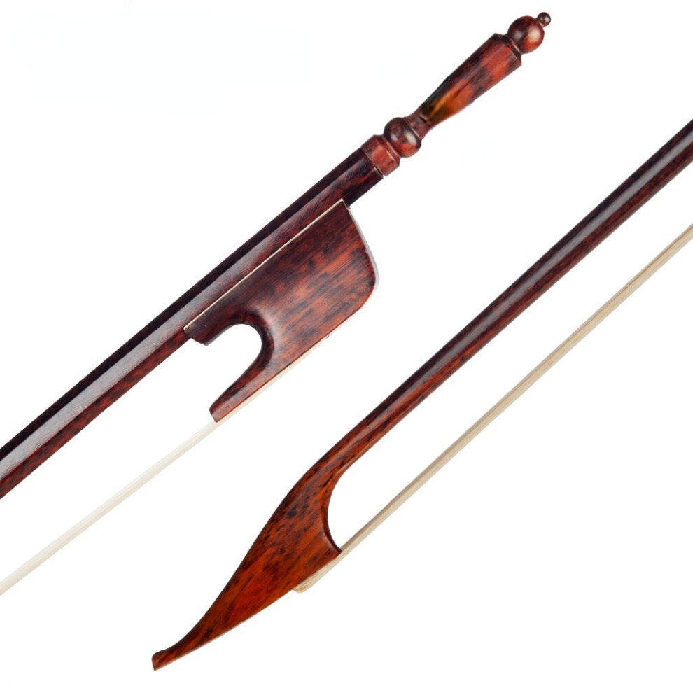 Professional 4/4 Violin/Fiddle Bow Baroque Style Snakewood Stick Natural Mongolia Horsehair Durable Use