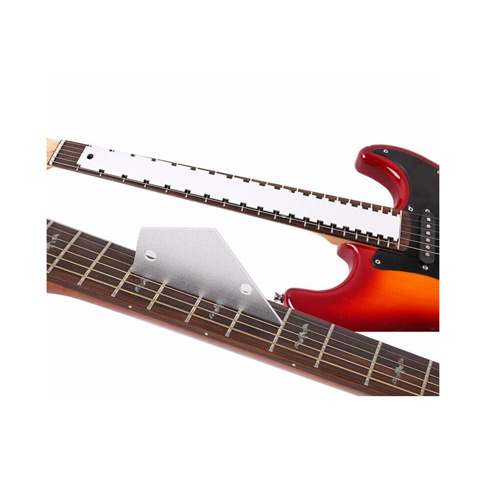 (Gold) Guitar Neck Straight Edge Fretboard Frets Neck Notched Ruler Fret Fingerboard Straight Edge Ruler Measuring