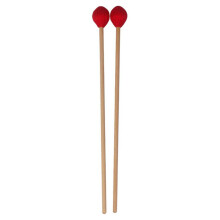 (Red) Yarn Head Medium Hard with Maple Handle Medium Keyboard Marimba Mallets
