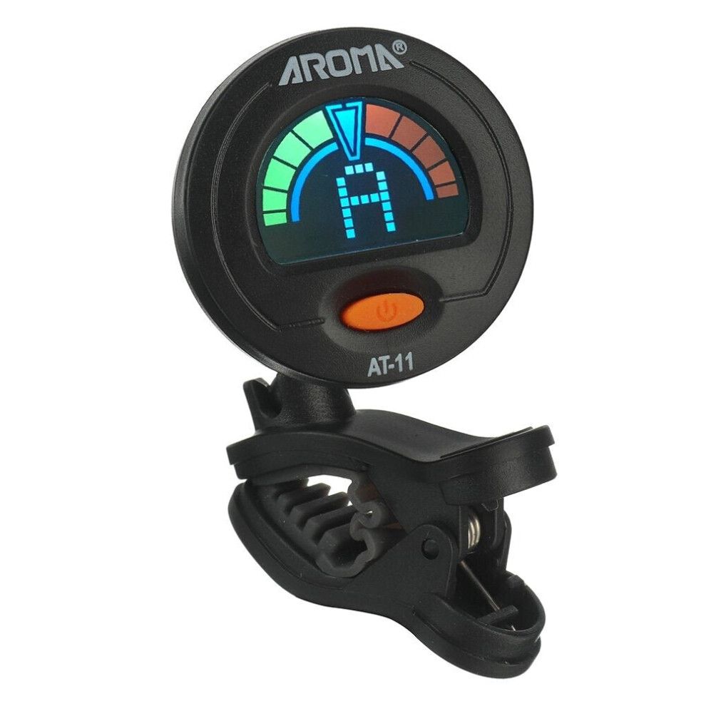 (Cyan) Clip-on Tuner Color Screen for Chromatic Guitar Bass Ukulele Violin