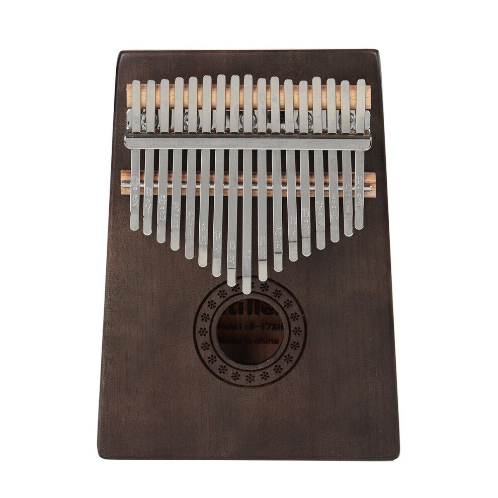 (B) 17 Key Kalimba Finger Piano Mbira Mahogany Keyboard Wood Musical Instrument