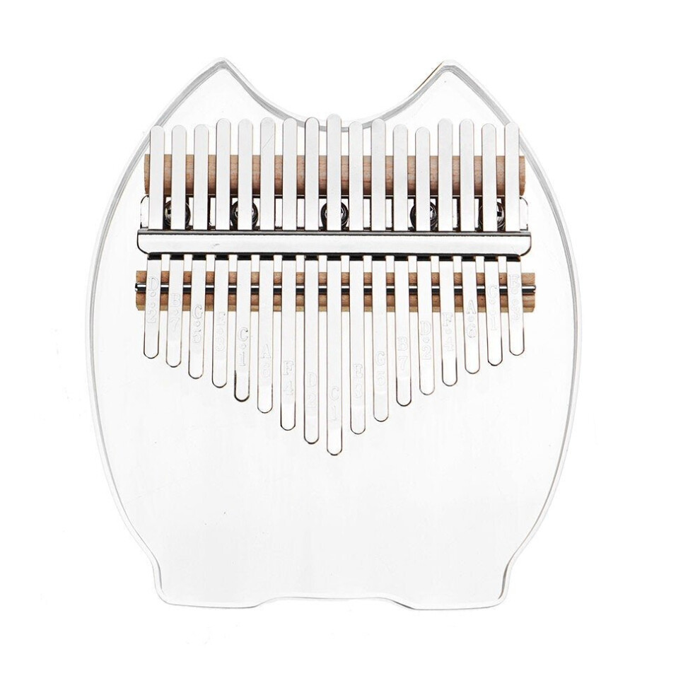 (A) 17 Tone Kalimba Rainbow Crystal Transparent Thumb Piano 5 Styles