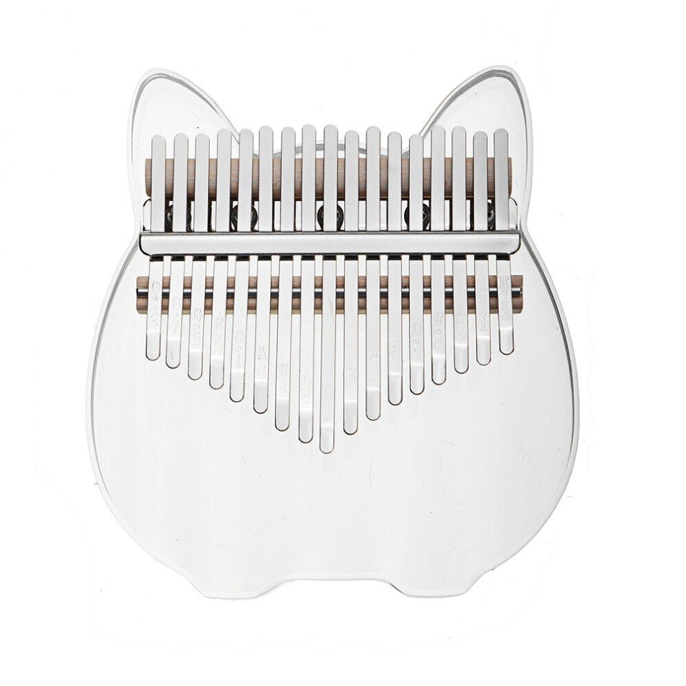(C) 17 Tone Kalimba Rainbow Crystal Transparent Thumb Piano 5 Styles