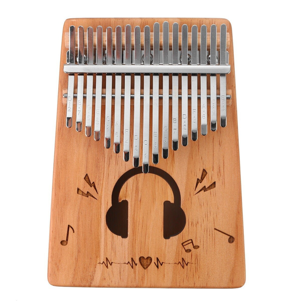 (D) 17 Key Kalimba Spruce Wood Thumb Piano Finger Musical Instrument Toy Beginner