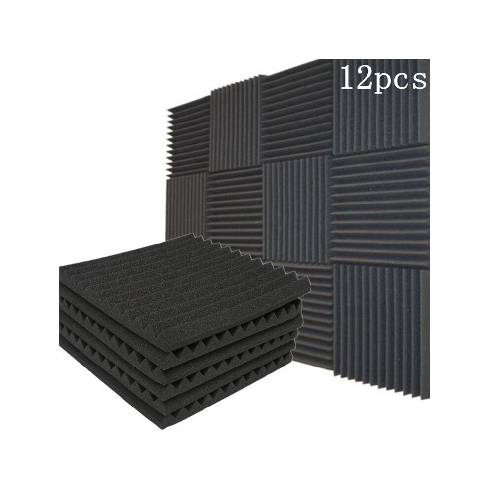 12Pcs Acoustic Soundproof Foam Sound Stop Absorption for KTV Audio Room