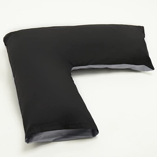 (Black/Grey) V Pillow Orthopaedic V Shaped Pillow Extra cushion