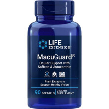 Life Extension MacuGuard Ocular Support 90 softgels with Saffron, Lutein, Astaxanthin & Zeaxanthin, - Eye Vitamin Supplement