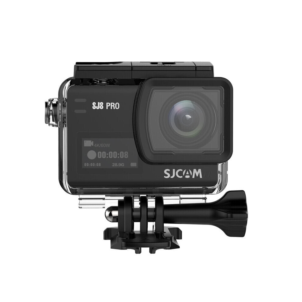 (Black) Action Camera Dual Screen Sport Camera DV Ambarella H22 Chipset Big Box 4K 60fps