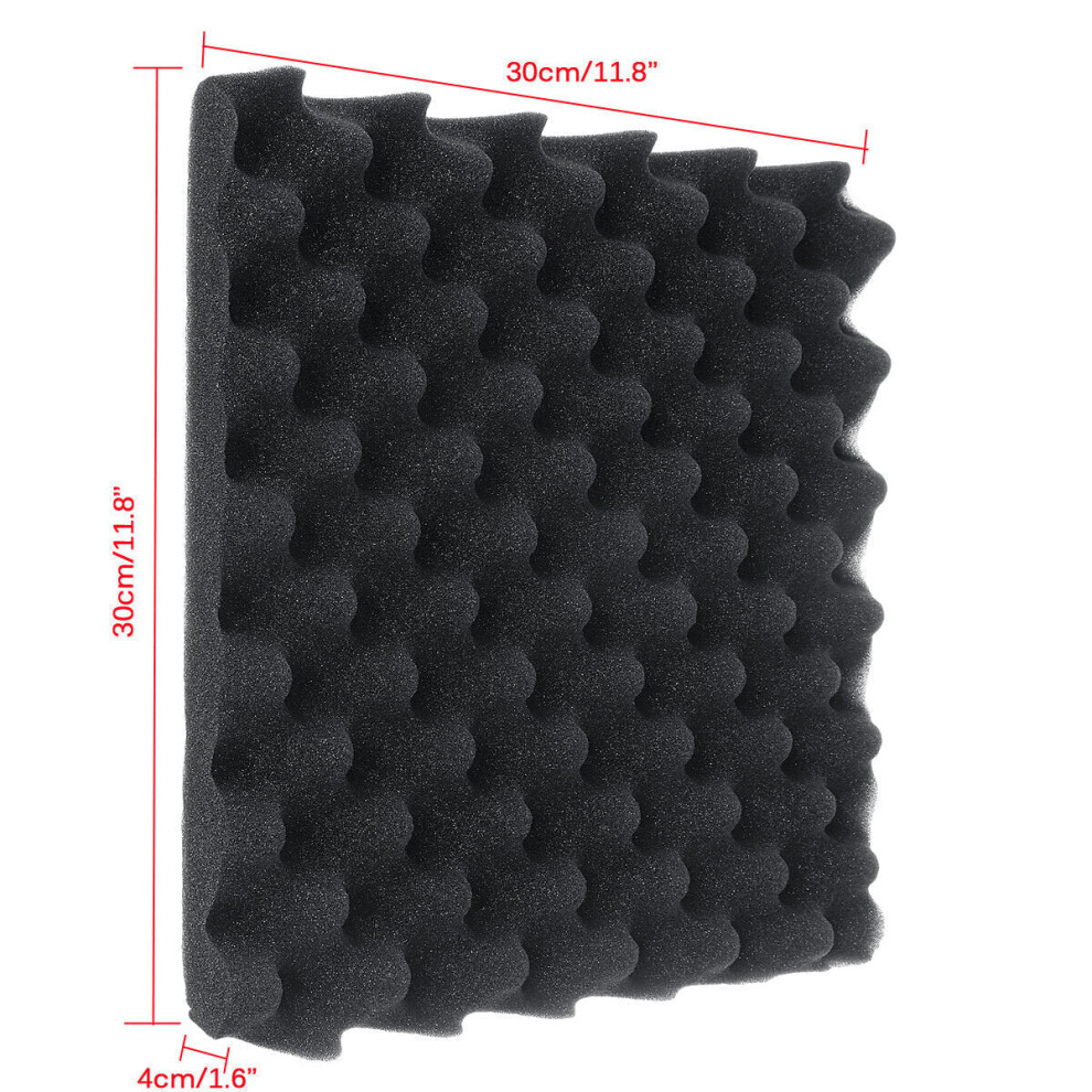 (30*30*4Cm) 48Pcs Sound-Absorbing Cotton Soundproof Foam Panels Noise Dampening Sponge 6112212037553
