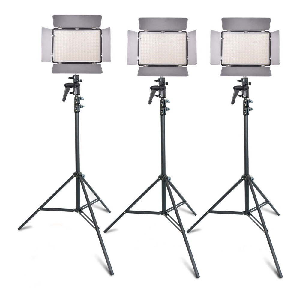 LED Video Light 3 in 1 Kit Photography Lighting Bi-color Photo Lamp Dimmable 3200K/5600K Studio Lamps