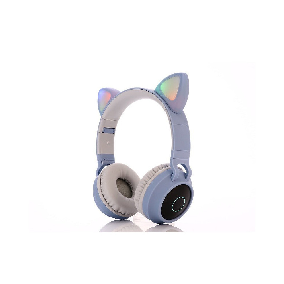 (Sky Blue) Cute Cat Bluetooth 5.0 Headset