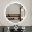 (800mm) Aica Round Bathroom Mirror LED Lights Demister 3