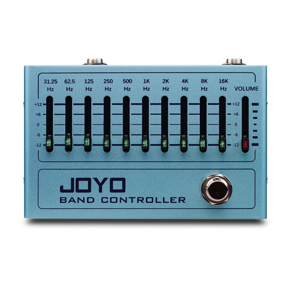 Band Controller Equalizer 10 EQ Pedal for Guitar & Bass, Effect Pedal, 31.25Hz to16kHz, True Bypass