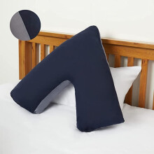 (Navy/Grey) V Pillow Orthopaedic V Shaped Pillow Extra cushion