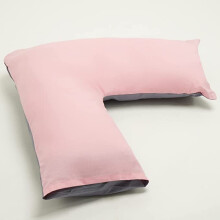 (Pink/Grey) V Pillow Orthopaedic V Shaped Pillow Extra cushion