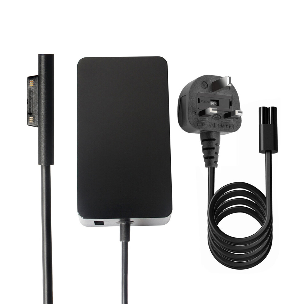 Futurebatt Surface Pro Charger 65W, Fits For Microsoft Surface Pro 7/6/5/4/3/X,Surface Laptop 1/2/3,Surface Go 1/2,Surface Book,With Usb Charging Port