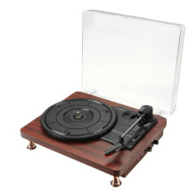(US Plug) Turntable Record Player Audio bluetooth Speaker 3 Speeds Play 33/45/78RPM