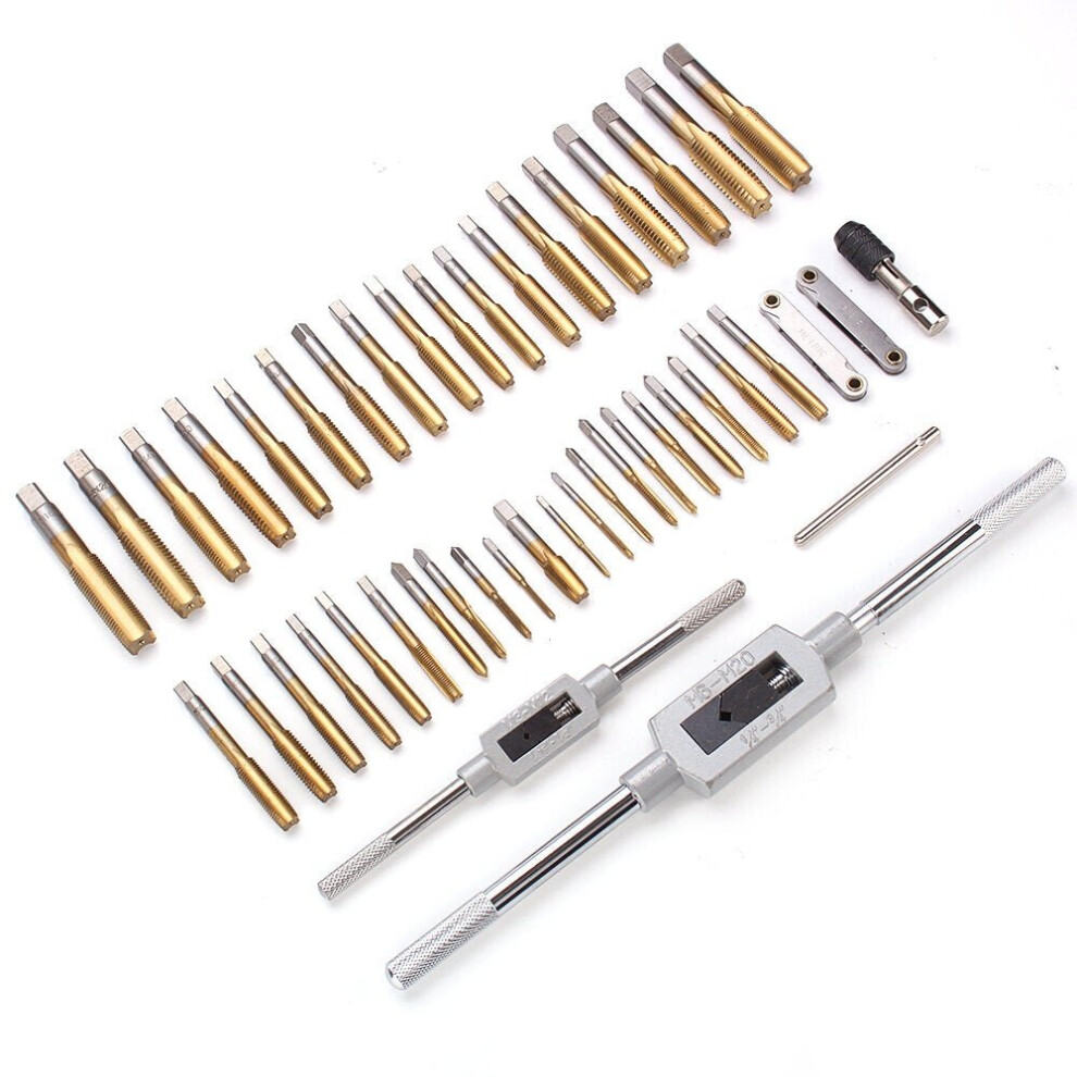 86Pcs Hard Alloy Plating Titanium Sae Tap And Die Set Combination Metric Tools Kit 3654659123565