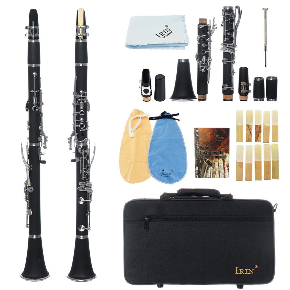 17 key Bb Adjustable Gum Wood Clarinet with Case/Bass StripReed/Screwdriver/Gloves