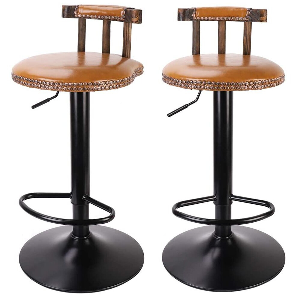 Modern Bar Stools Set Industrial Style Kitchen Stools for Breakfast