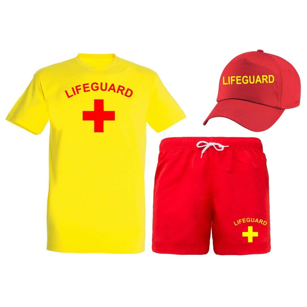 (2XL) Lifeguard Costume | Men's Fancy Dress Costume