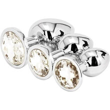tyufgt6u 3-delat set rostfritt stl metalltrnare diamant anvnds fr mn eller kvinnor vit