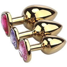 3PCS Massager Amal Trainer Set P'lug Toys Waterproof Diamond Jewel Gem Stainless Steel Btt Pl'u? for Women Men and Beginner Kit for Women/Men Couple