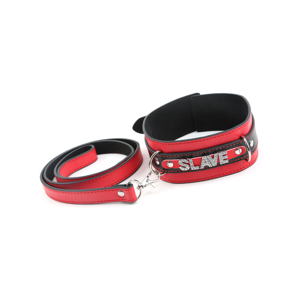 The Room Of Doom Red/Black 'Slave' Collar And Lead