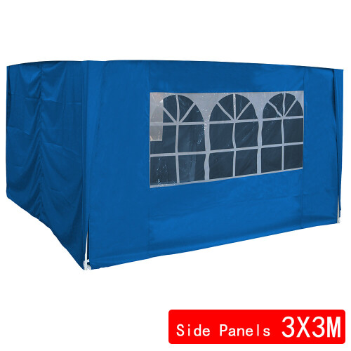 (Blue) Greenbay 3x3m Pop Up Gazebo 4 Side Curtains Replacement Only Canopy Side Covers 2
