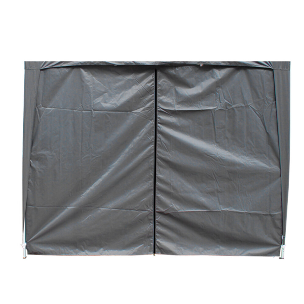 (3x3M- Zipper, Anthracite) Green Bay Gazebo Side Panel with window or zipper, 1 Piece Side Panel Wall Only (Canopy Frame Not Included)