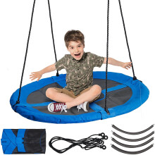 Large Nest Swing Seat Basket - Durable Frame with Rope Hanging Kit - 110cm, 180kg Capacity | Outdoor Kids Play Summer Garden Accessory