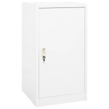 vidaXL Saddle Cabinet White Steel Indoor Storage Tack Locker Harness Cabinet