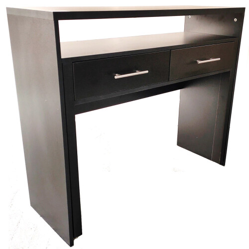 Gr8 Home (Black) Regis Extending Console Desk with 2 Drawers 2