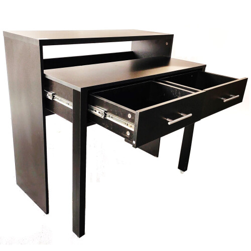 Gr8 Home (Black) Regis Extending Console Desk with 2 Drawers 1