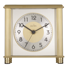 Acctim Gold Tone Battery Mantel Clock with Clear Numbers 36988