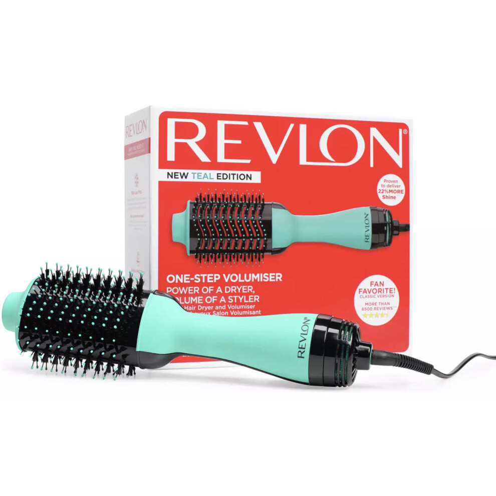 Revlon Hair Dryer Volumiser Styler RVDR5222TUK One-Step Ionic Round Teal 800W
