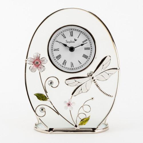 WIDDOP and Co. SOPHIA Classic Collection Wire Dragonfly Mantel Clock
