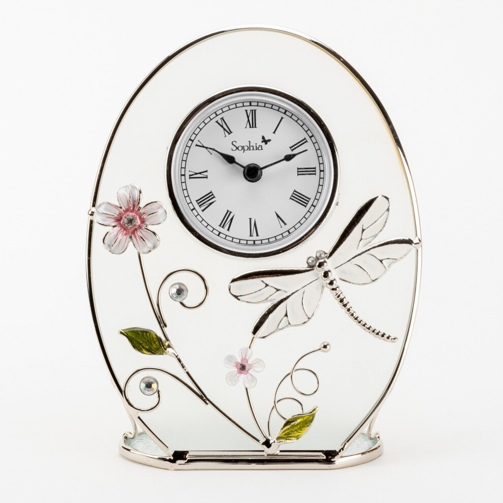 Widdop And Co. Sophia Classic Collection Wire Dragonfly Mantel Clock