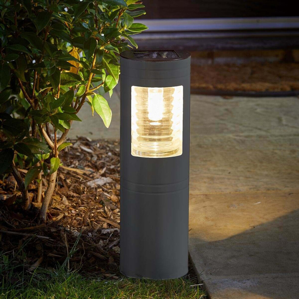 47cm Solar Power Outdoor Pathway Bollard LED Light | Garden Driveway