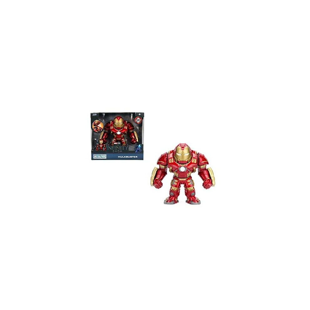 Jada Toys Marvel 6" Hulkbuster & 2" Iron Man Die-Cast Collectible Toy Figure, Red,33431