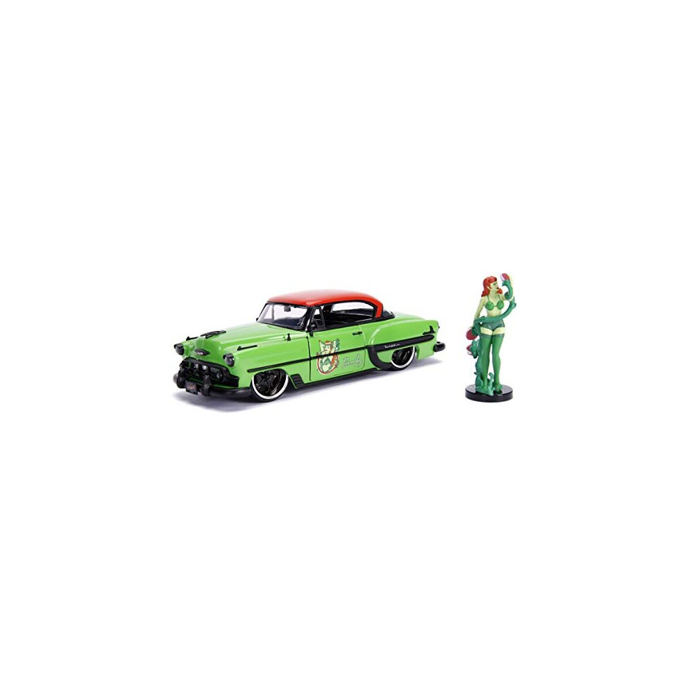 Photos - Toy Car Jada JA30455 1:24 1953 Chevy Bel Air Hard Top w/Poison Ivy Figure, Multi 