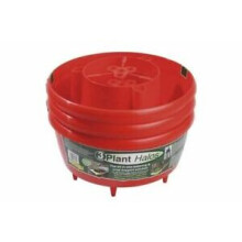 (PACK OF 3, RED ) Garden Red & Green Tomatoes Bean Plant Halos Grow Bag Watering Pot Plant Grow